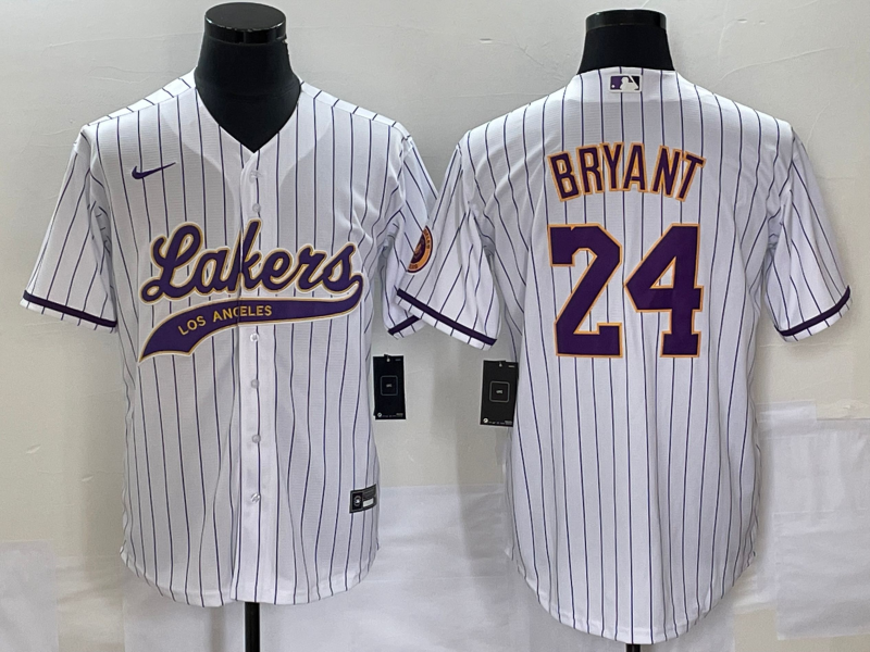 Nike 2023 Men Los Angeles Lakers #24 Bryant white NBA Jersey style 3->los angeles lakers->NBA Jersey